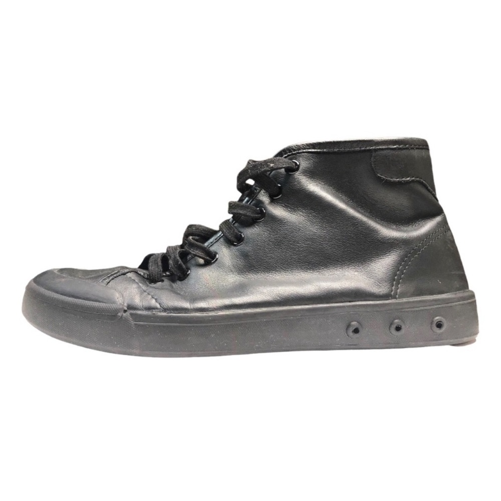 Rag & Bone Black Leather High Top Sneakers
